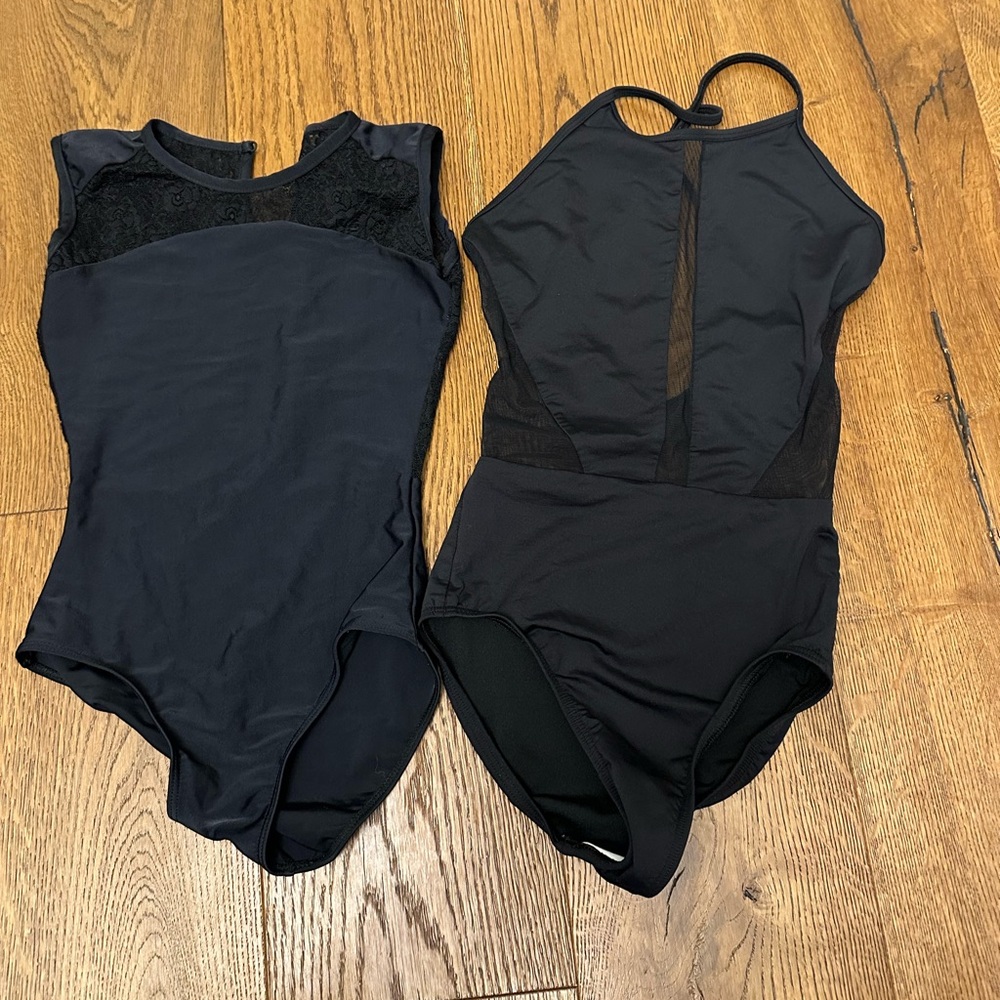 Lot of 2 black XS ballet leo